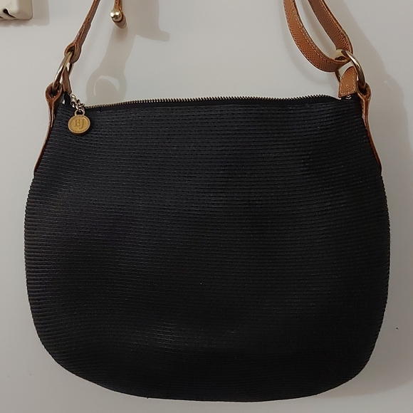 Eric Javits Raffia straw shoulder bag in black - Picture 4 of 10